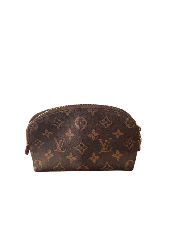None Handbags - LV designs (graphic) Monogram Canvas Pouch - Dark Brown & Light Brown